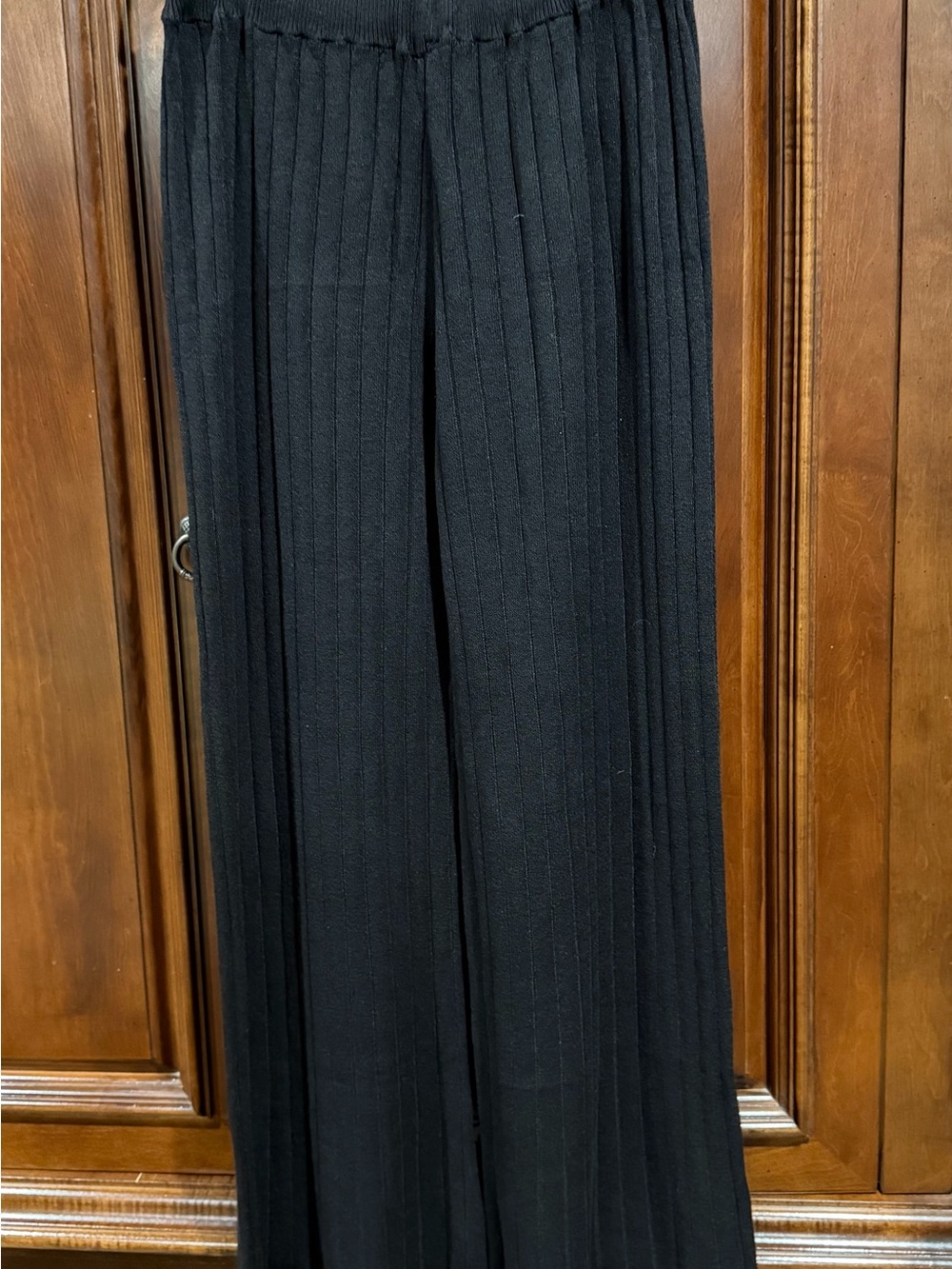 Women’s Black Ribbed Knit lounge Pants